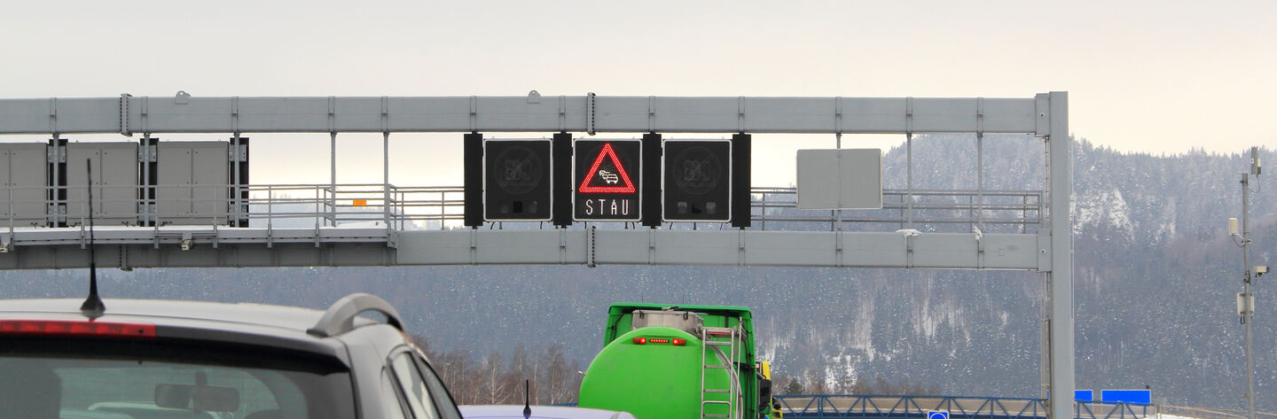 Stau auf einer Autobahn