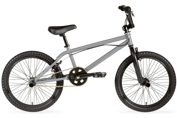 BMX Dirtbike Fahrrad, isoliert auf weißem Hintergrund.